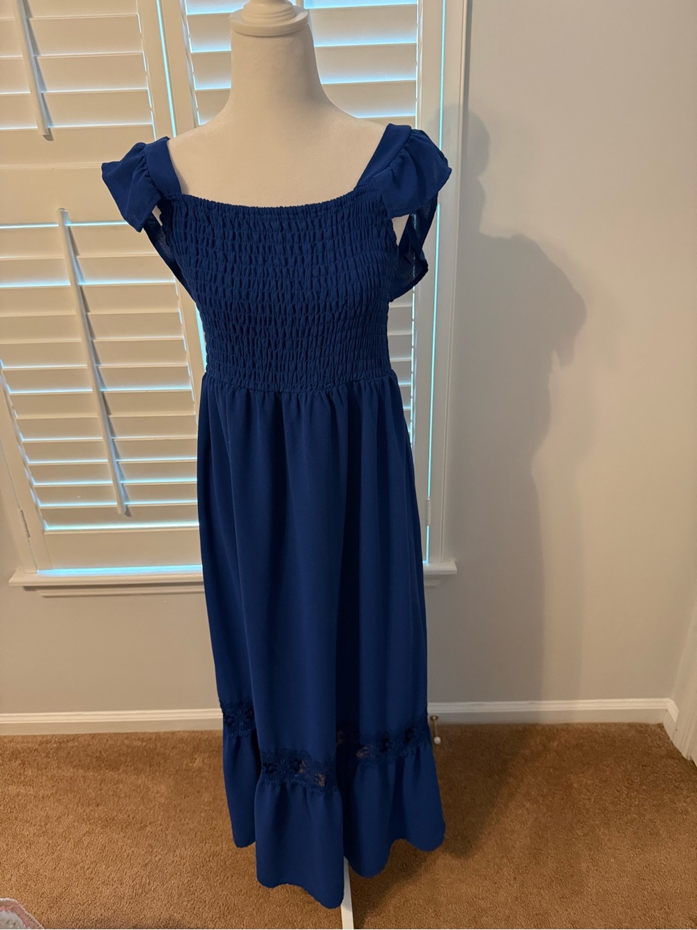 Lily Rose Blue Smocked Dress